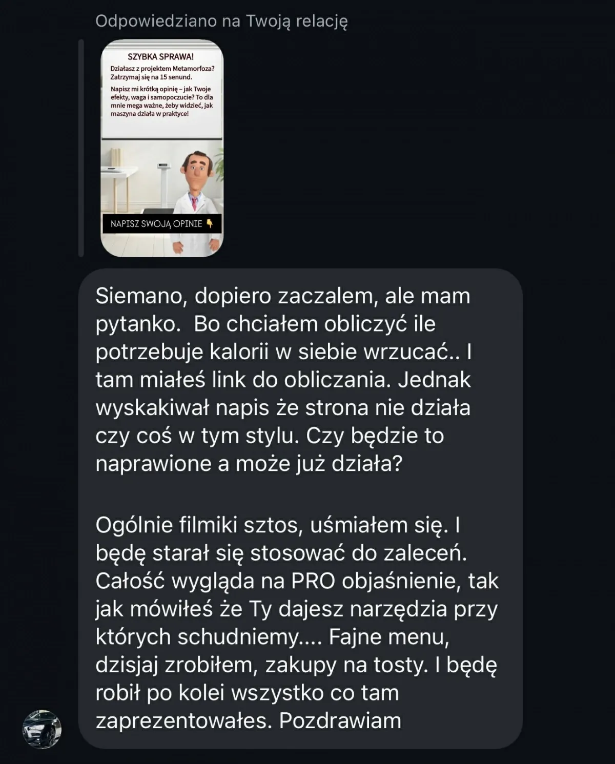 Opinia uczestnika